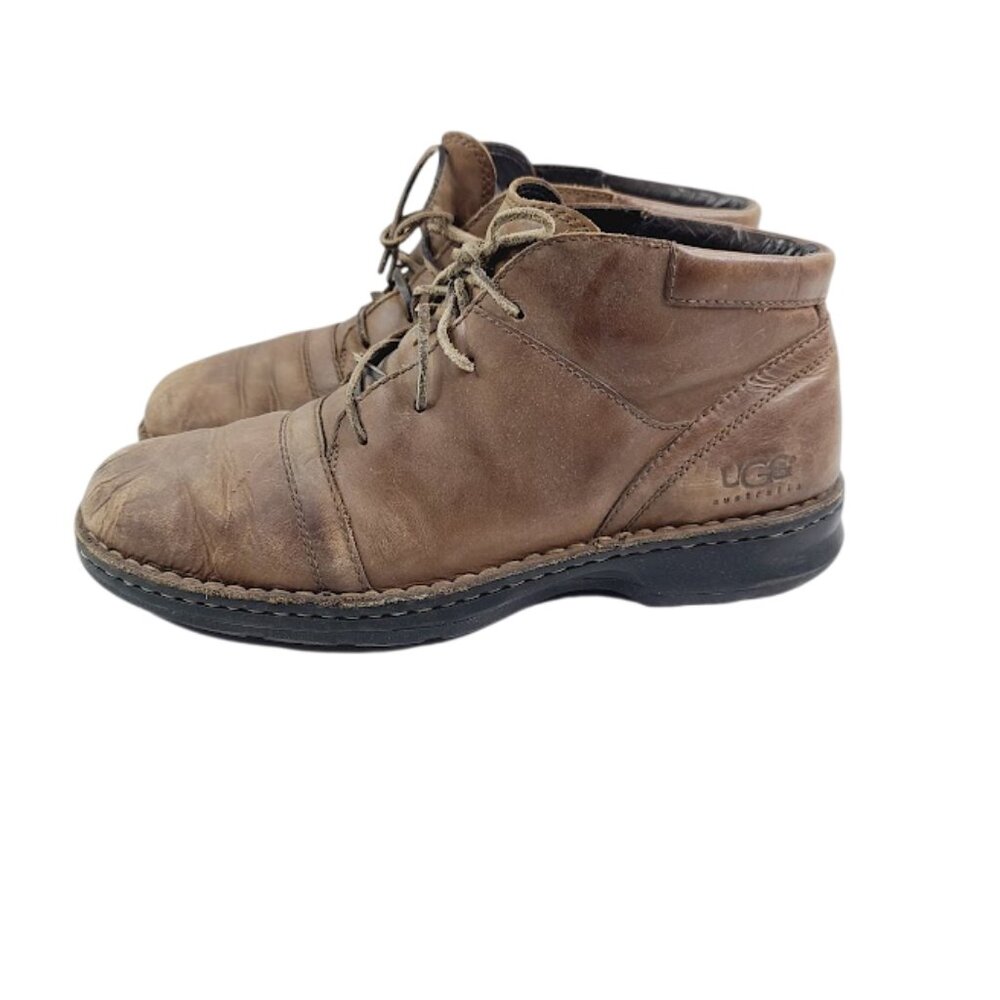 UGG Men's Brown Leather Lace Up Classic Ankle Chukka Boot Size‎ 12